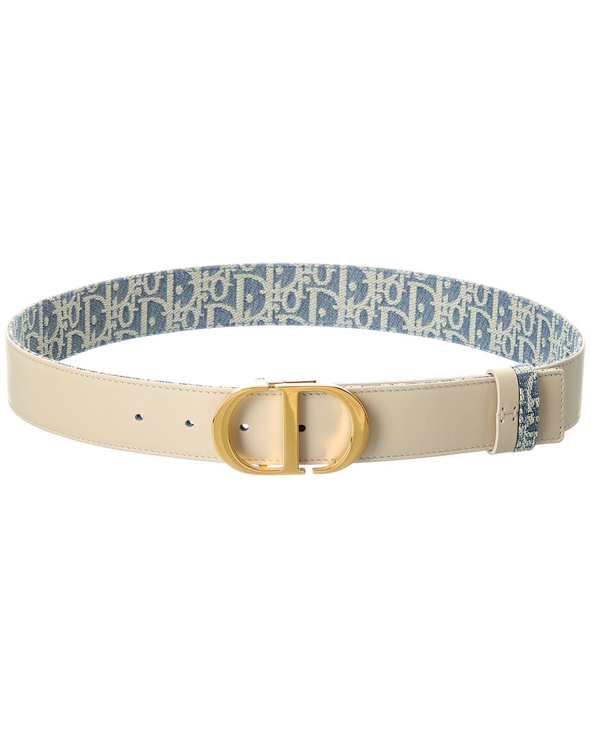 Dior 30 Montaigne Reversible Canvas & Leather Belt