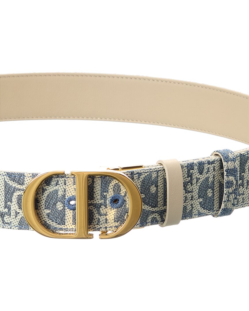 Dior 30 Montaigne Reversible Canvas & Leather Belt