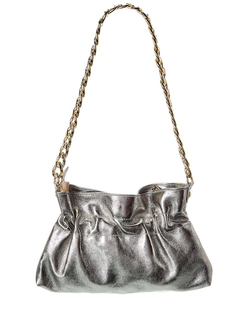 Italian Leather Pouchette Shoulder Bag