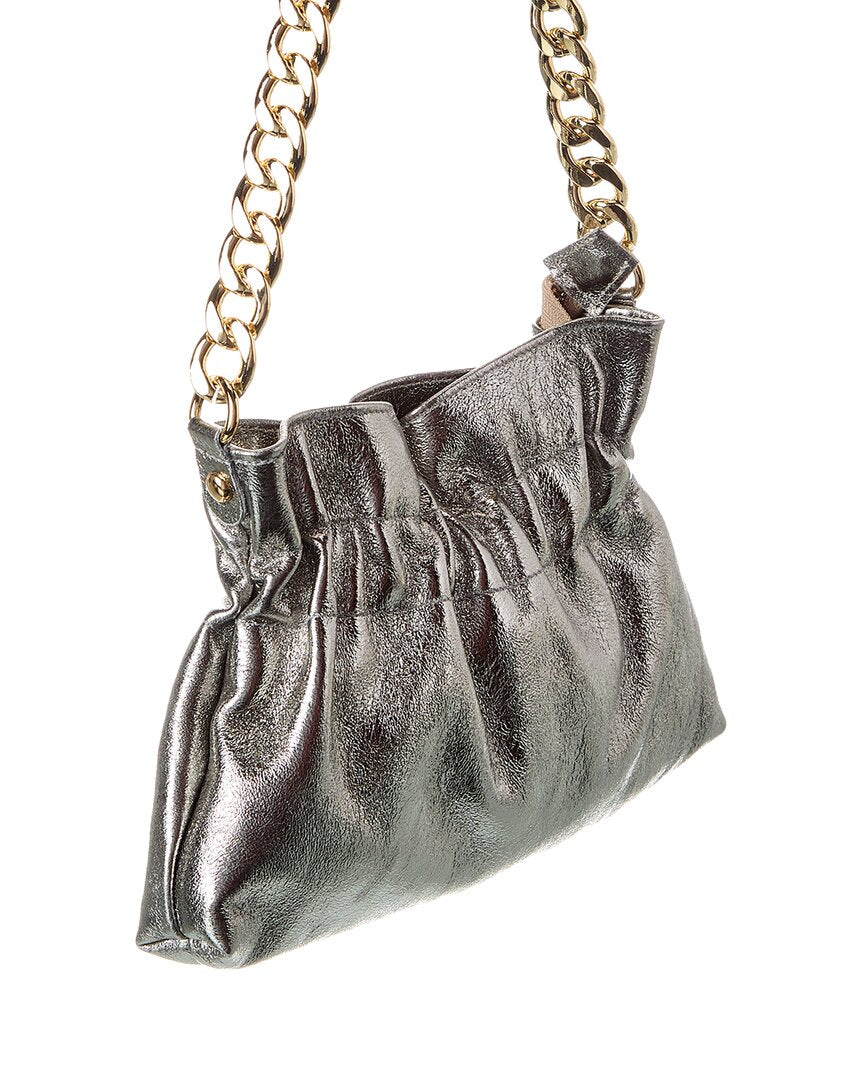 Italian Leather Pouchette Shoulder Bag
