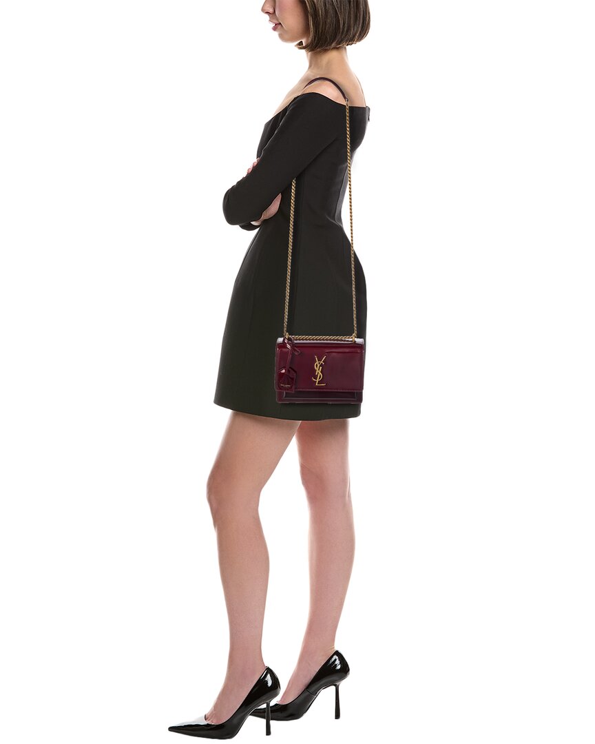 Saint Laurent Sunset Small Patent Shoulder Bag
