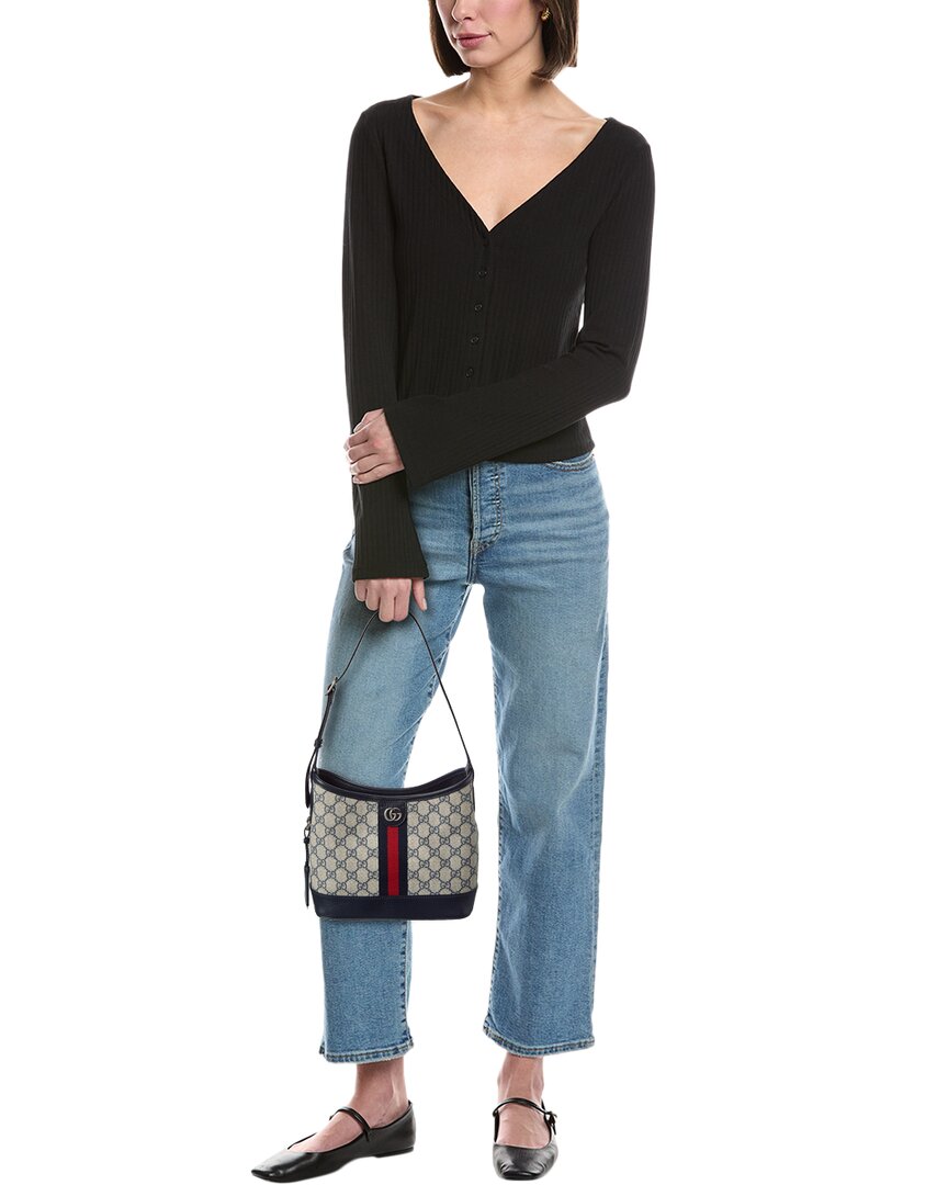 Gucci Ophidia Gg Small Gg Supreme Canvas & Leather Shoulder Bag