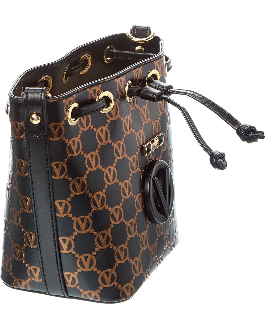 Valentino By Mario Valentino Jules Monogram Leather Bucket Bag