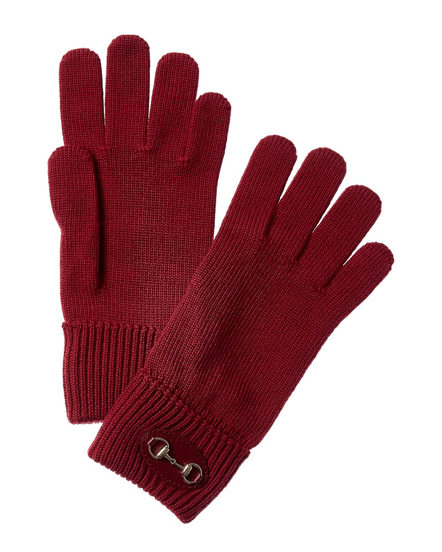 Gucci Horsebit Wool Gloves