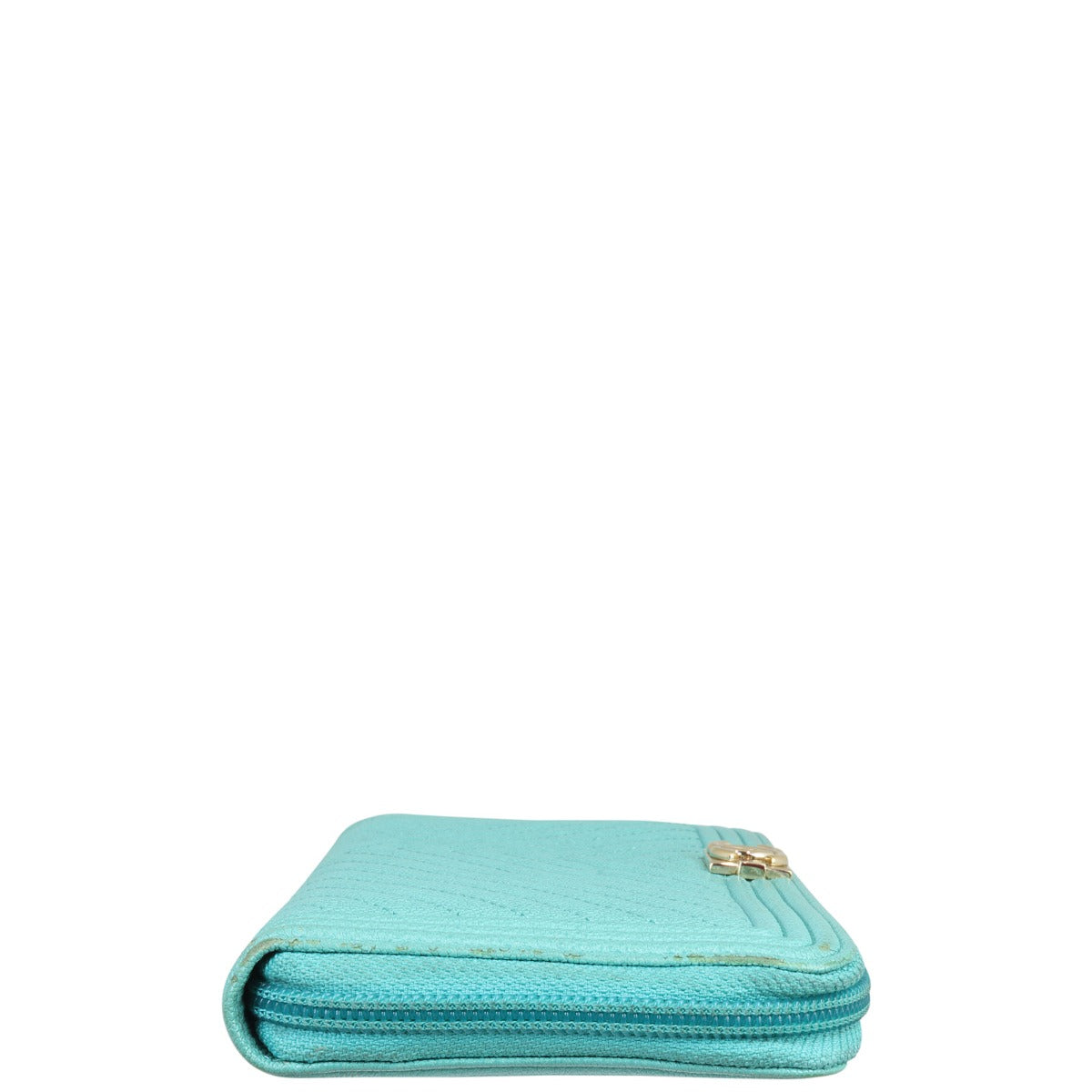Chanel Boy Long Zip Around Wallet Chevron