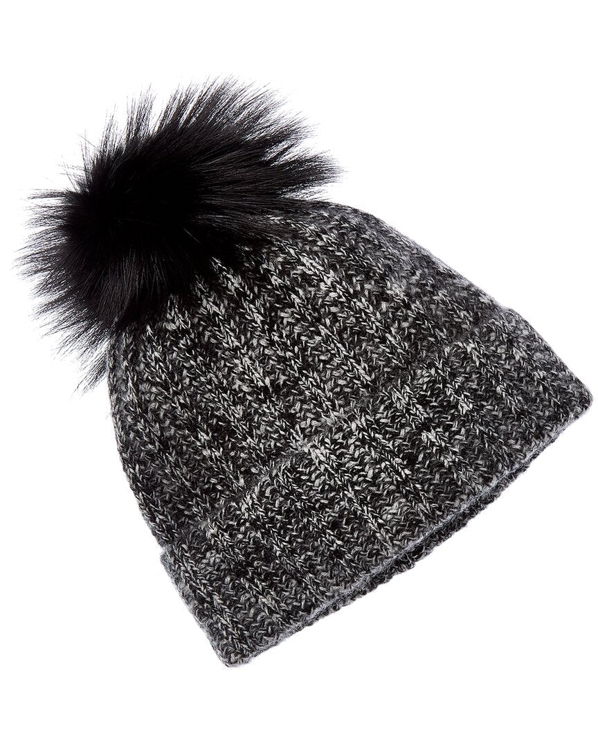 Amicale Cashmere Marled Rib Cashmere Hat