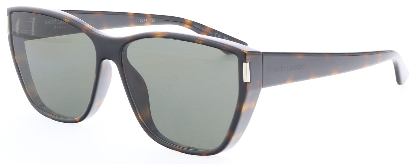 Saint Laurent SL 758 002 Havana Cat-Eye Sunglasses