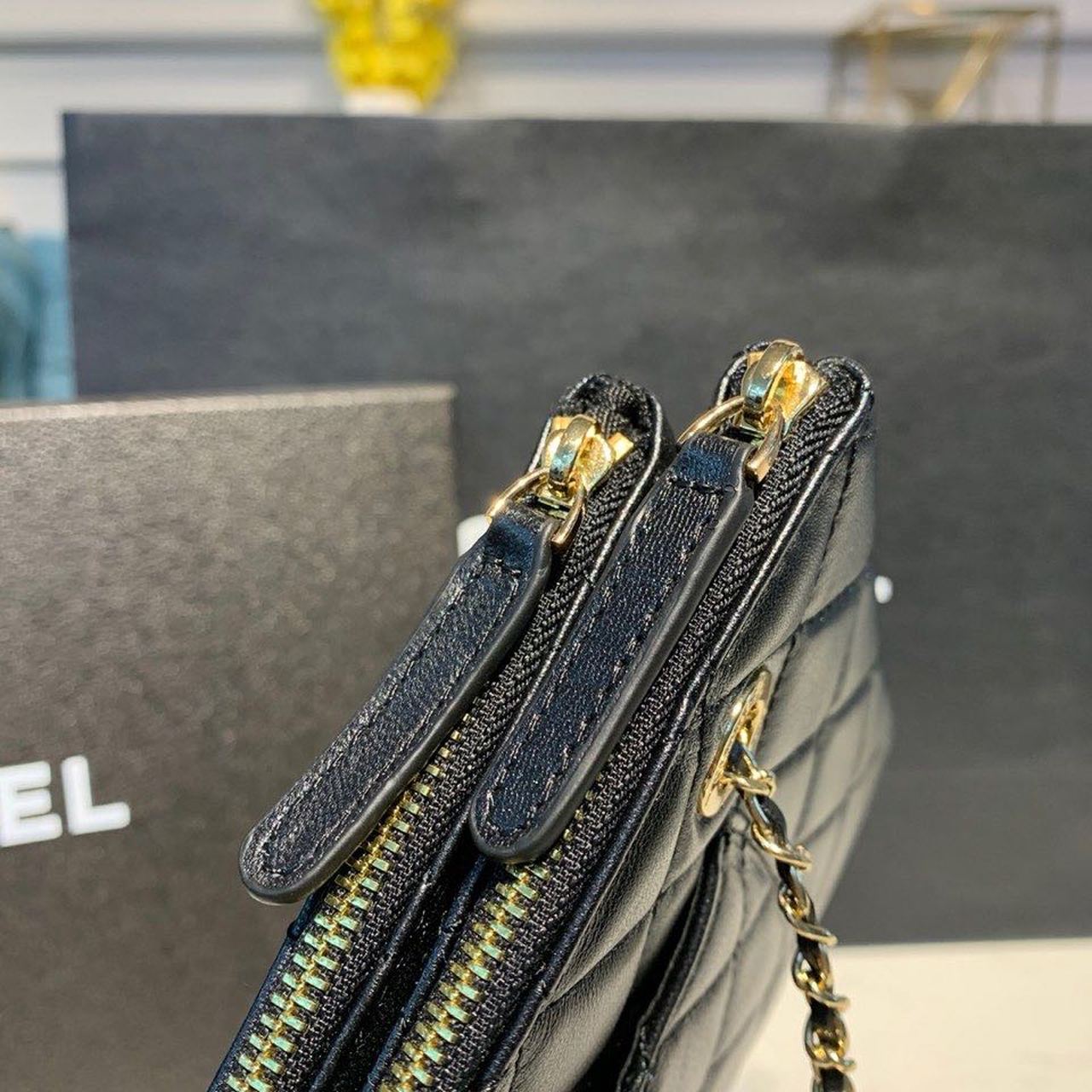 CHLSmall Double Case Bag With Strap Black For Women Bags, Shoulder And Crossbody Bags 9in/23cm AP1074