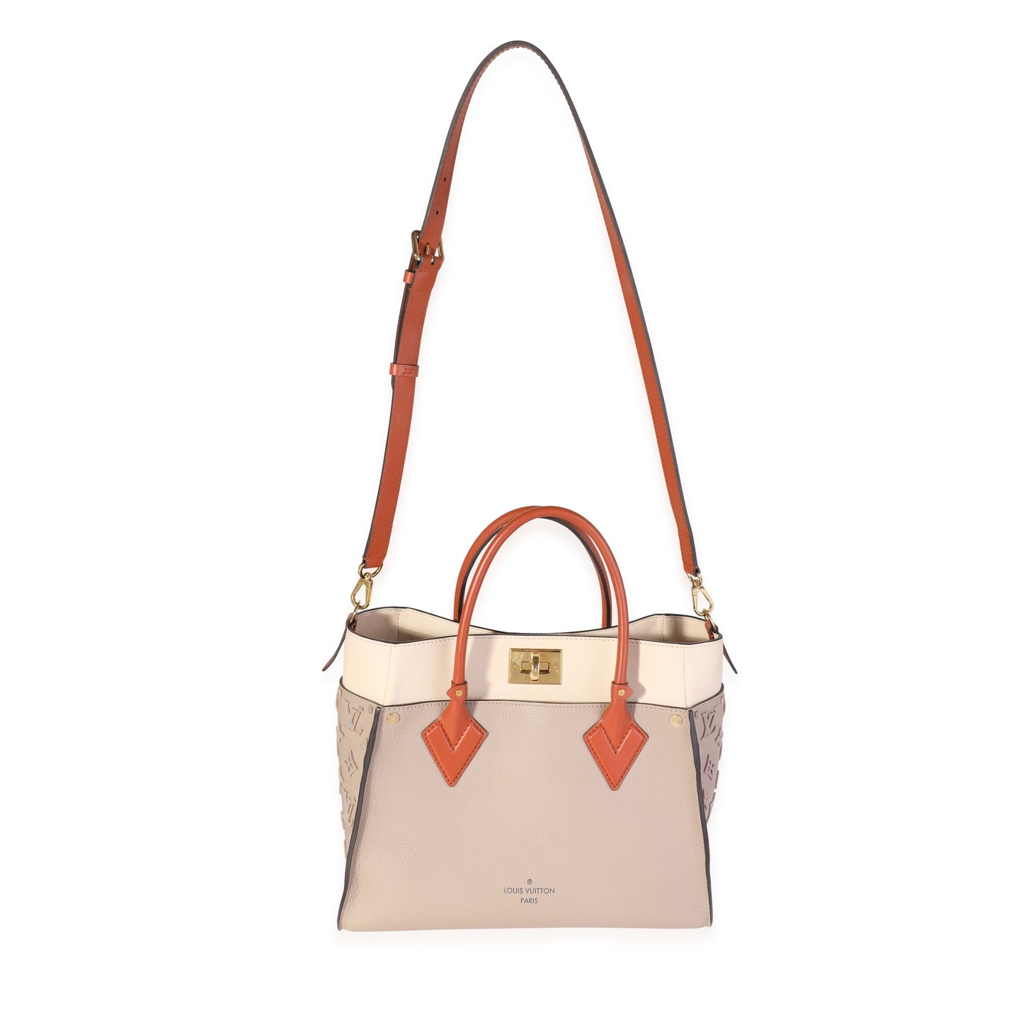 Louis Vuitton  Galet Calfskin & Tufted Monogram On My Side MM Tote