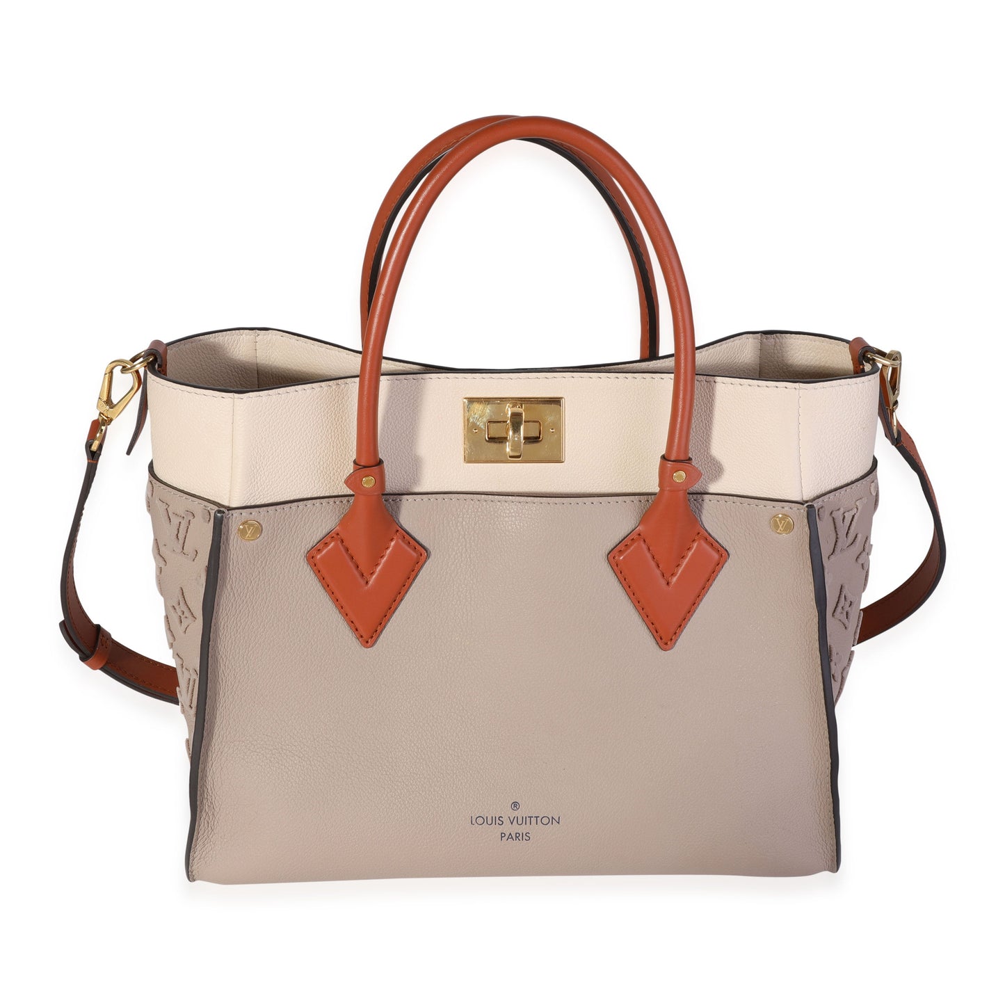 Louis Vuitton  Galet Calfskin & Tufted Monogram On My Side MM Tote