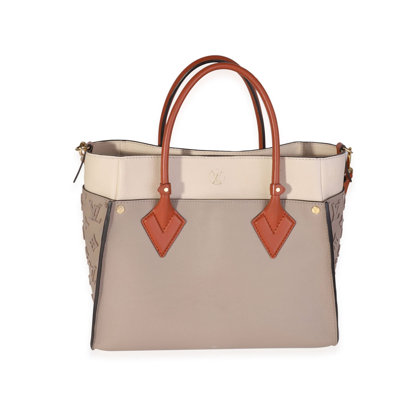 Louis Vuitton  Galet Calfskin & Tufted Monogram On My Side MM Tote