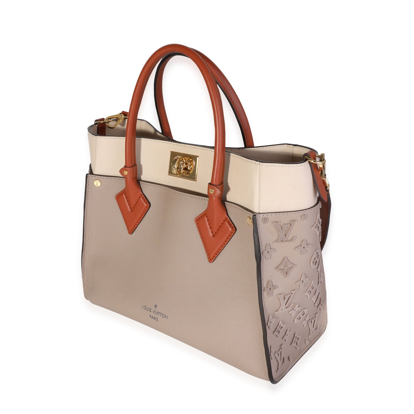 Louis Vuitton  Galet Calfskin & Tufted Monogram On My Side MM Tote