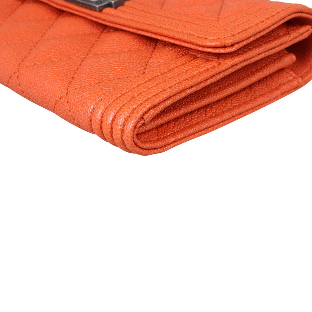 Chanel Boy Compact Wallet | Burnt Orange