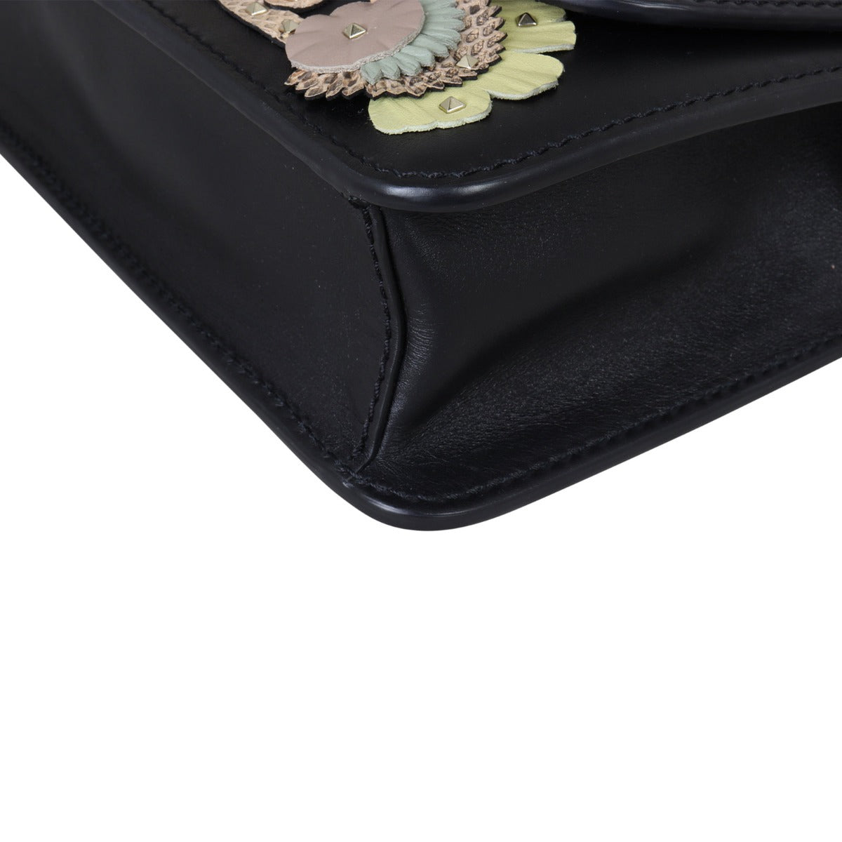 Valentino Floral Cutout Rockstud Shoulder Bag