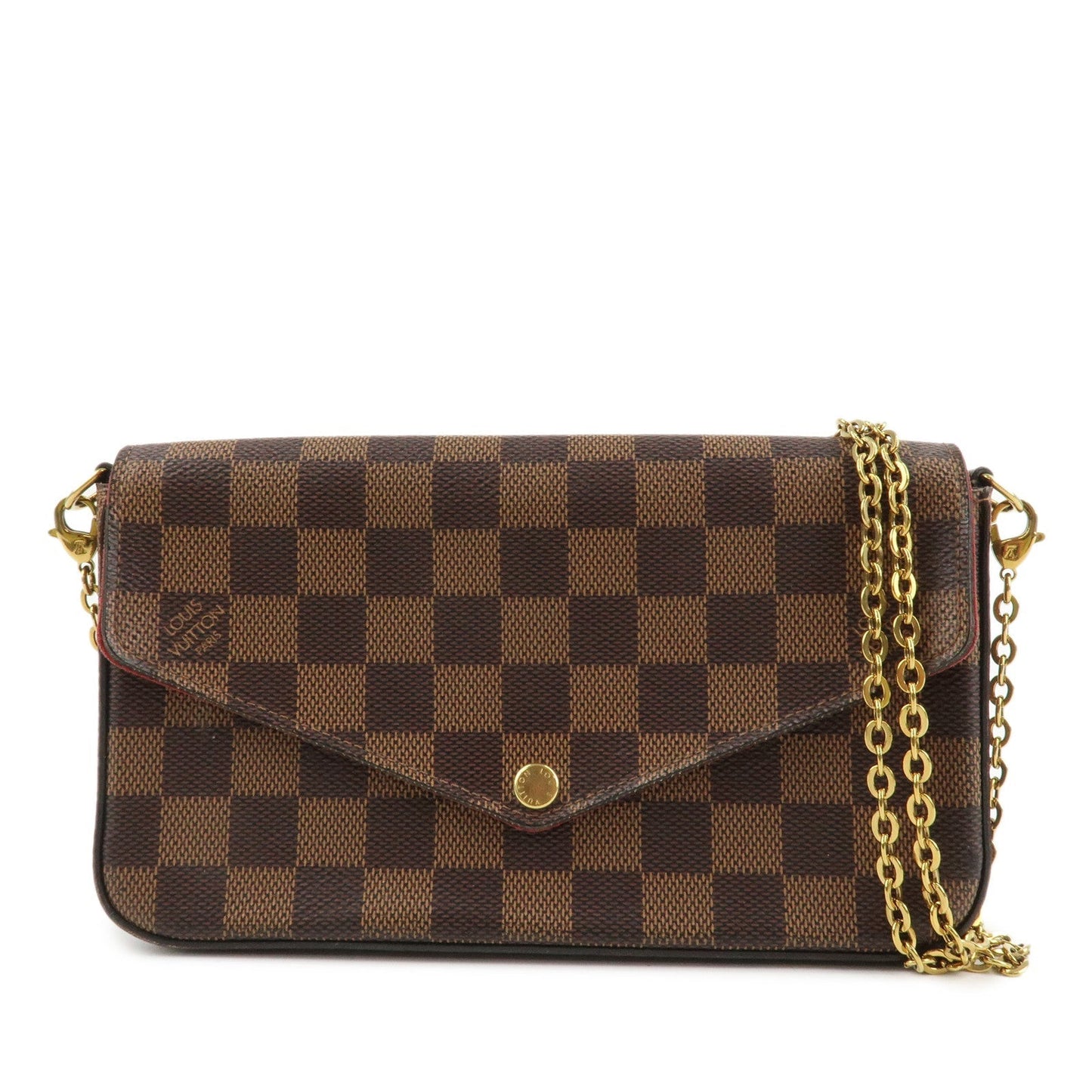 Louis Vuitton Damier Pochette Felicie Shoulder Bag Brown N40492  d