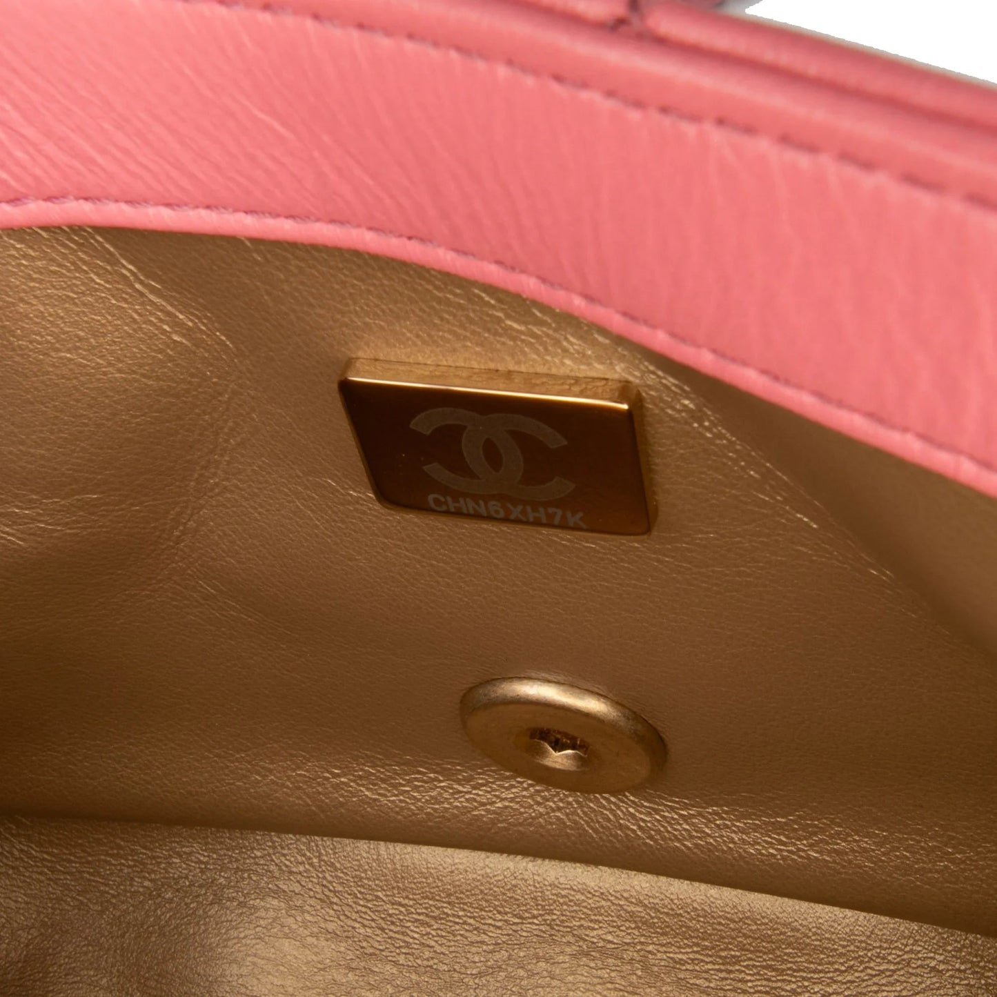 Pink Chanel Mini Rectangular Classic Lambskin Pearl Crush Single Flap Crossbody Bag