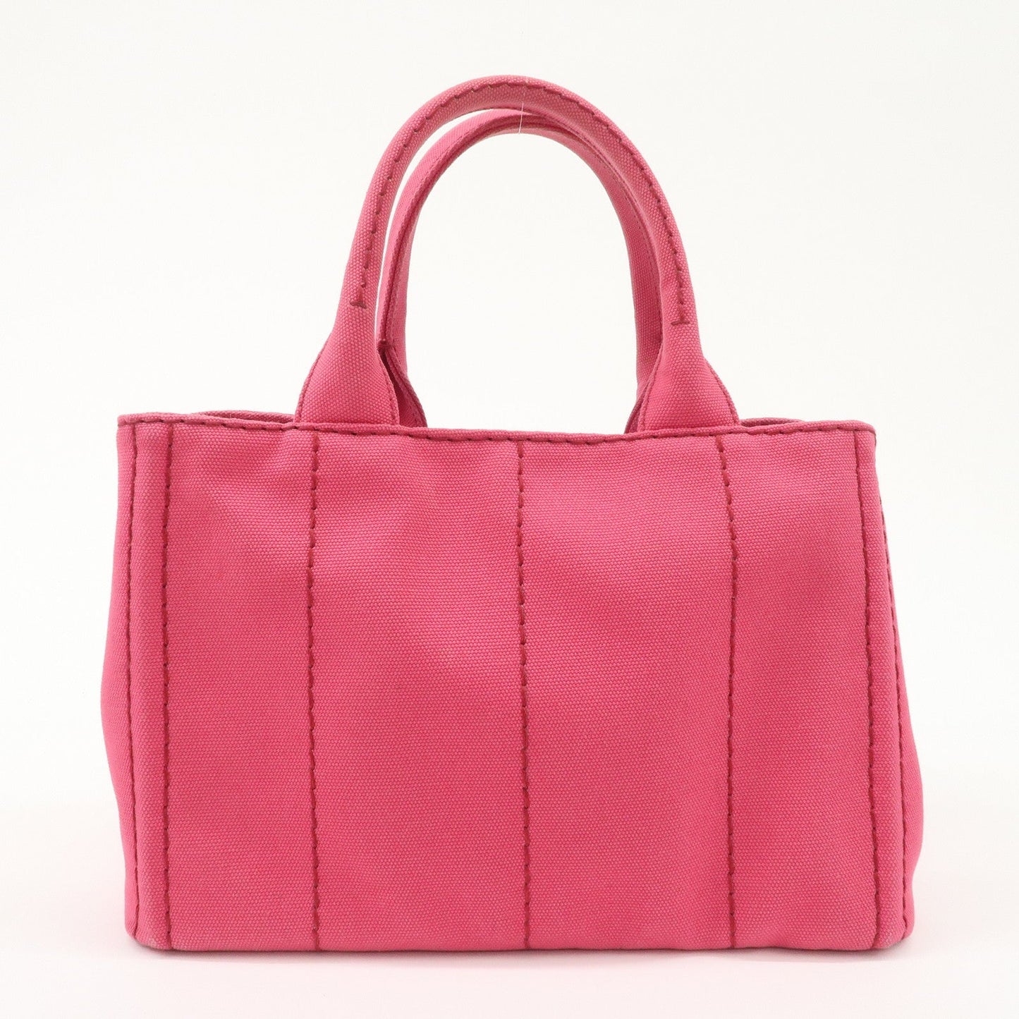 PRADA Logo Canapa Mini Canvas 2Way Tote Bag Pink 1BG439  d