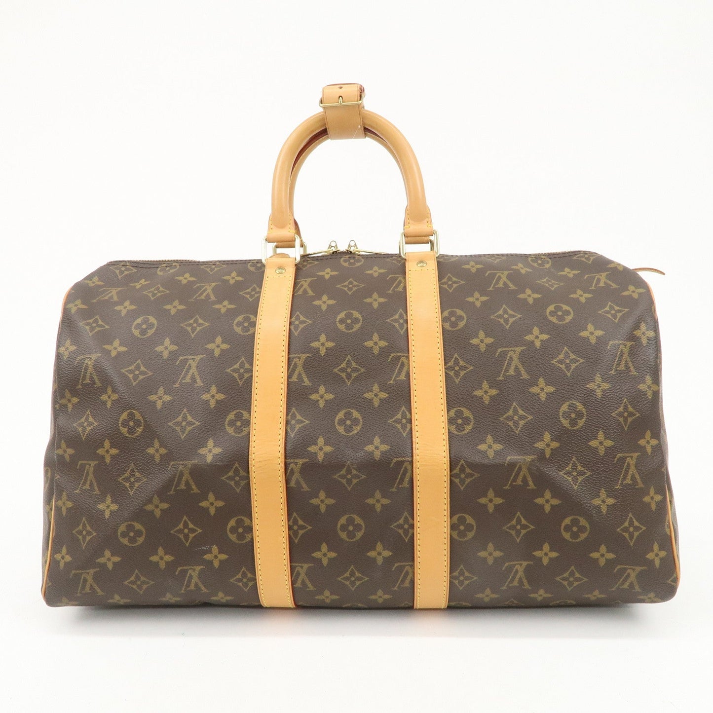 Louis Vuitton Monogram Keep All 45 Boston Bag Brown M41428  d