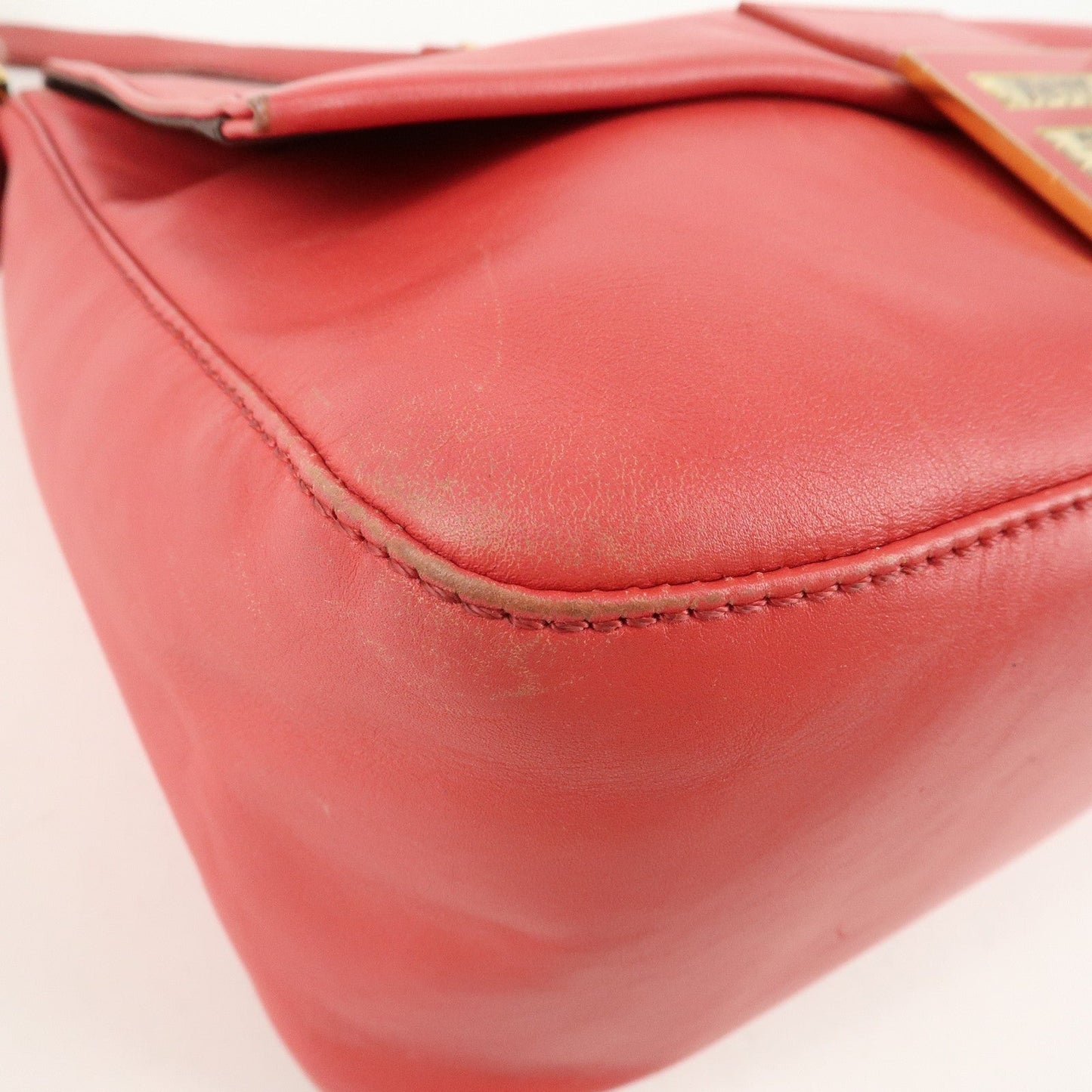 FENDI Big Mamma Baguette Leather Chain Shoulder Bag Pink 8BR638  d