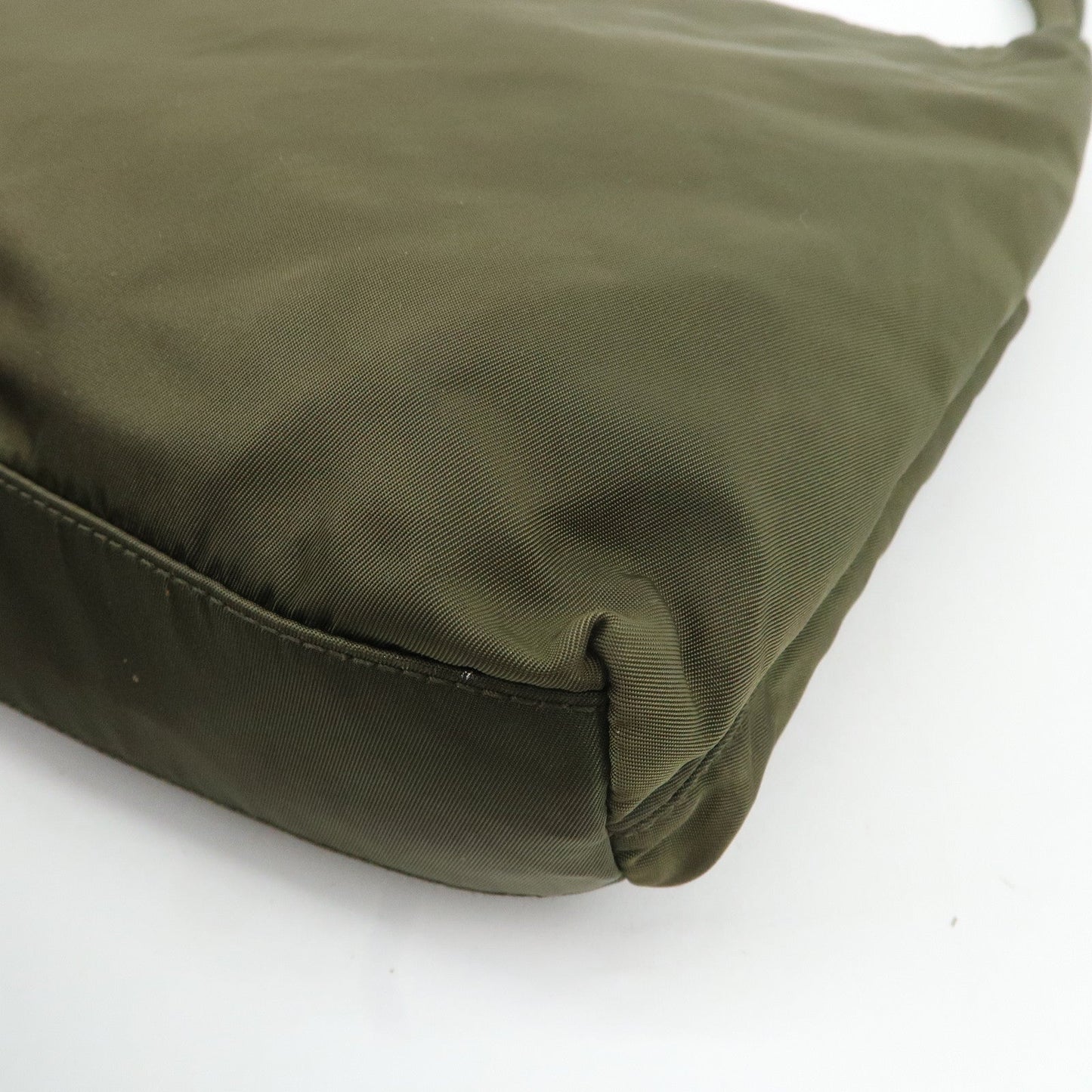 PRADA Nylon Tote Bag Shoulder Bag Khaki K3093  d