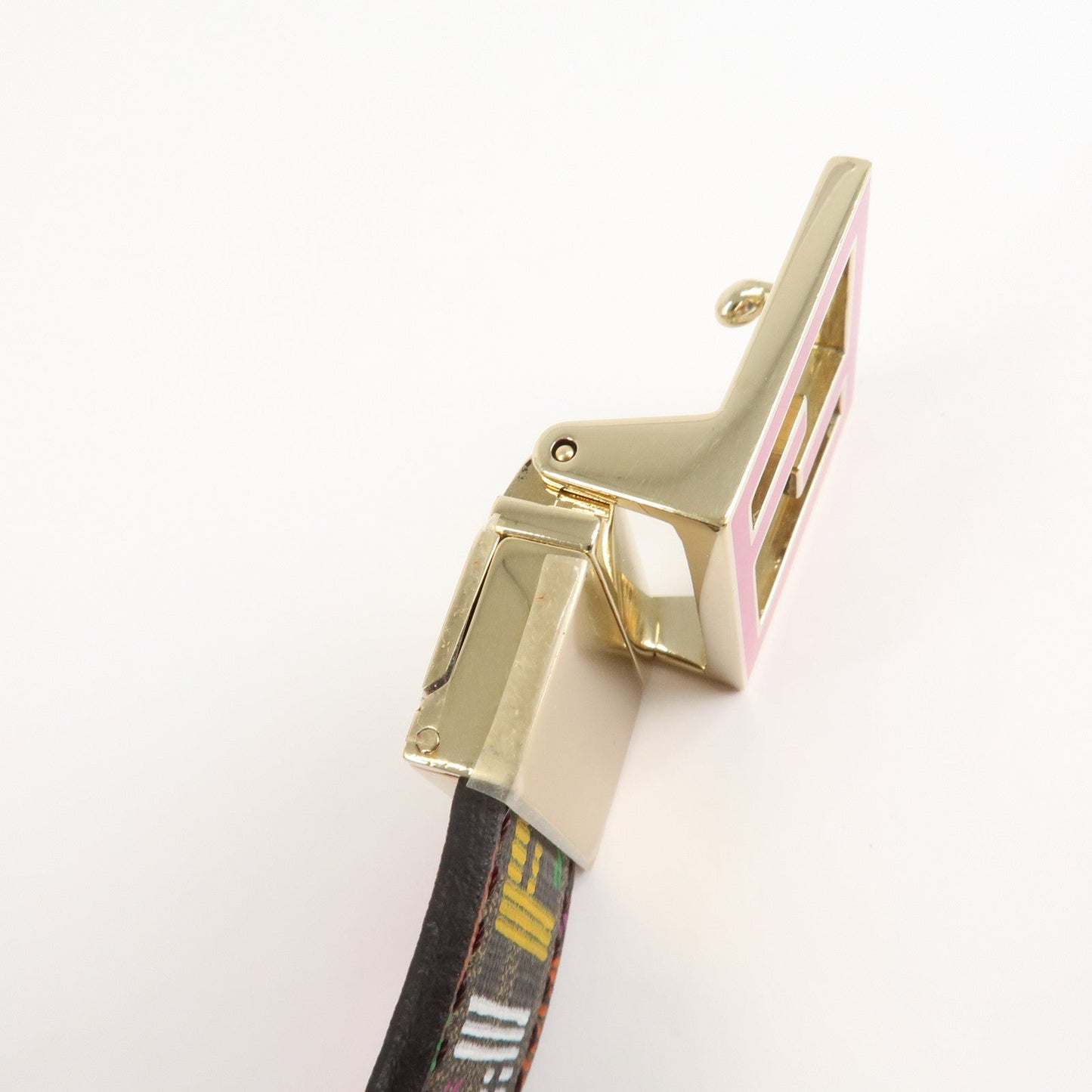 FENDI Zucchino PVC FF Logo Belt Multi Color  d