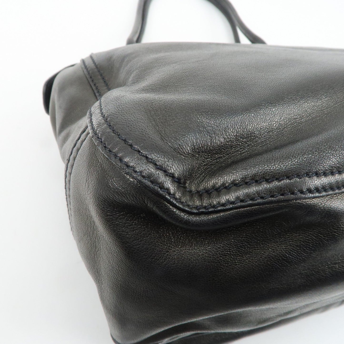PRADA Leather Tote Bag Black  d