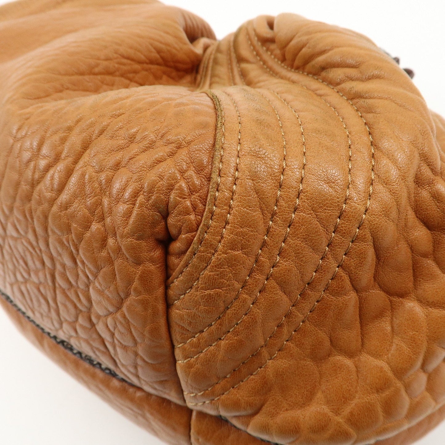 FENDI Leather Mini Spy Bag Hand Bag Brown Dark Brown 8BL078  d