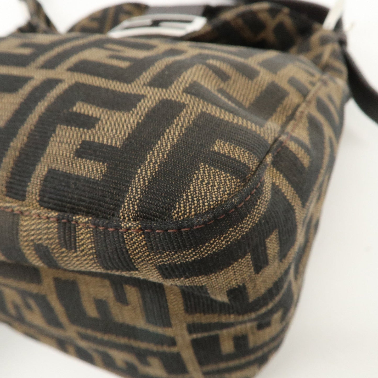 FENDI Zucca Canvas Leather Shoulder Bag Hand Bag 26423 d F/S  d