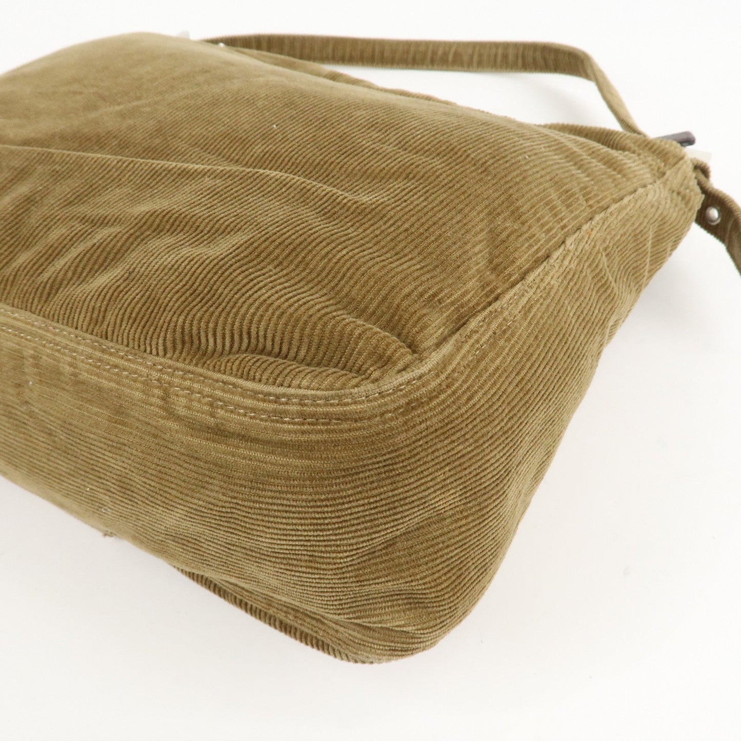 FENDI Corduroy Shoulder Bag Hand Bag Brown  d