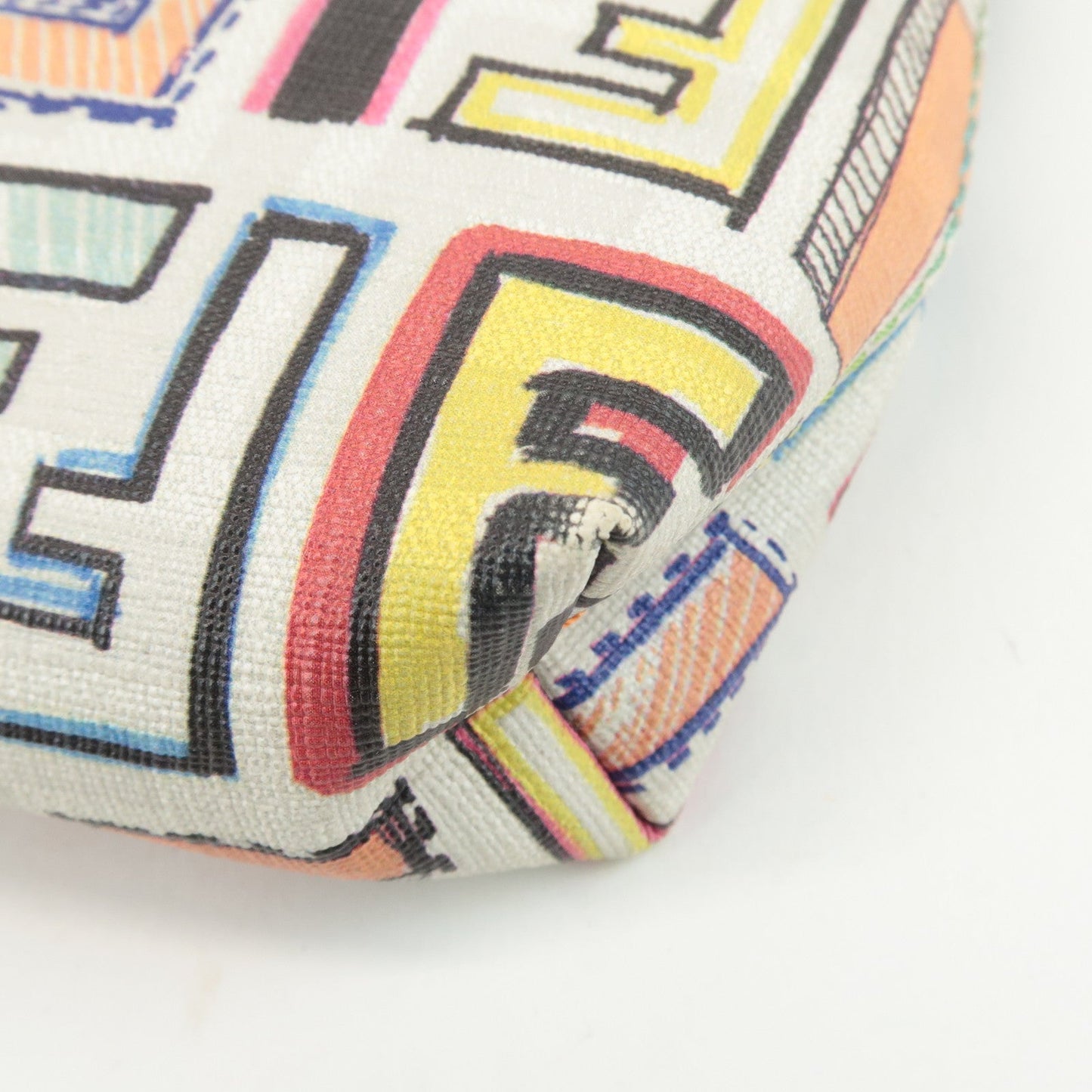 FENDI Zucca Print PVC Chain Accessory Pouch Multicolor 8BR592  d