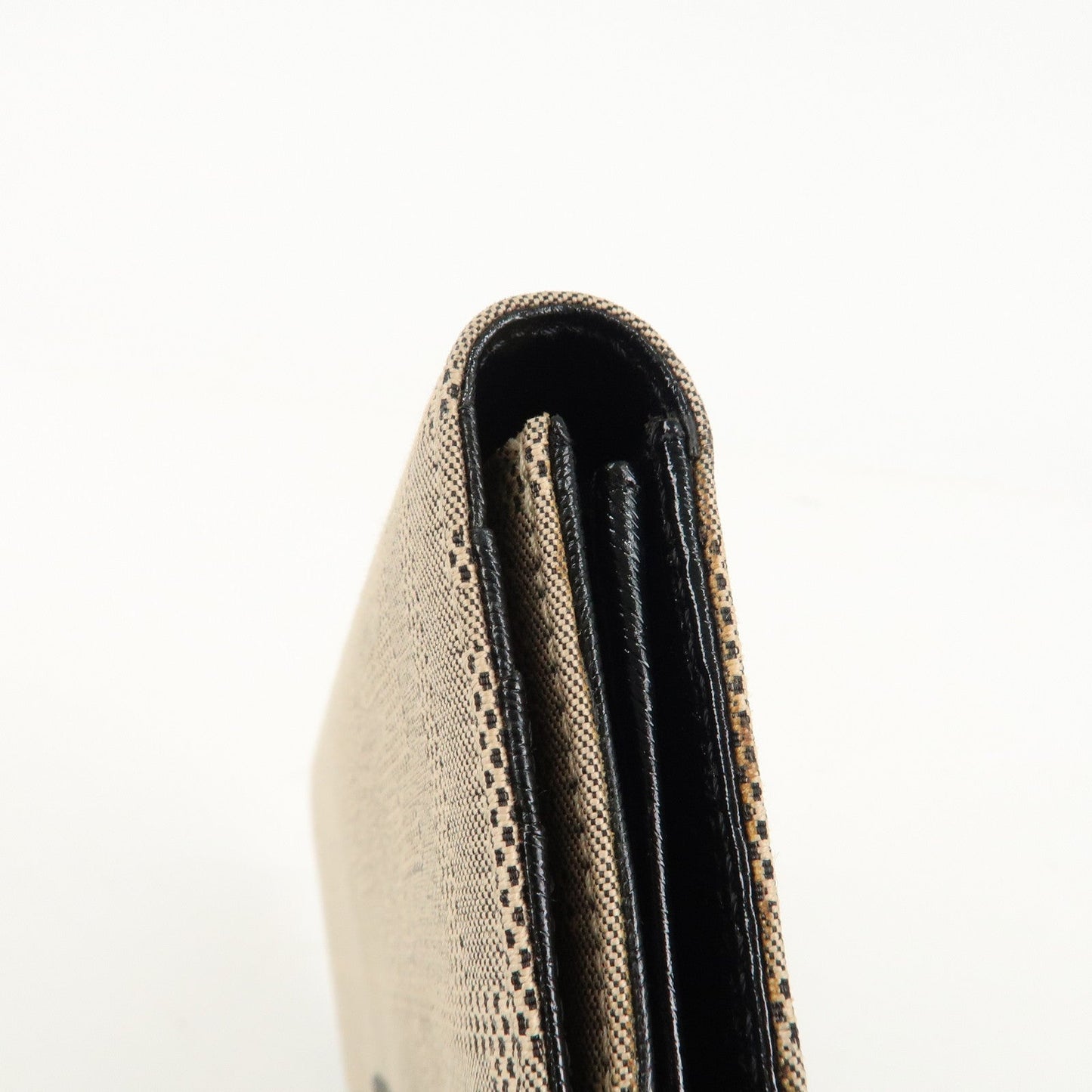 FENDI Zucca Print Canvas Leather Long Wallet Brown 8M0000  d