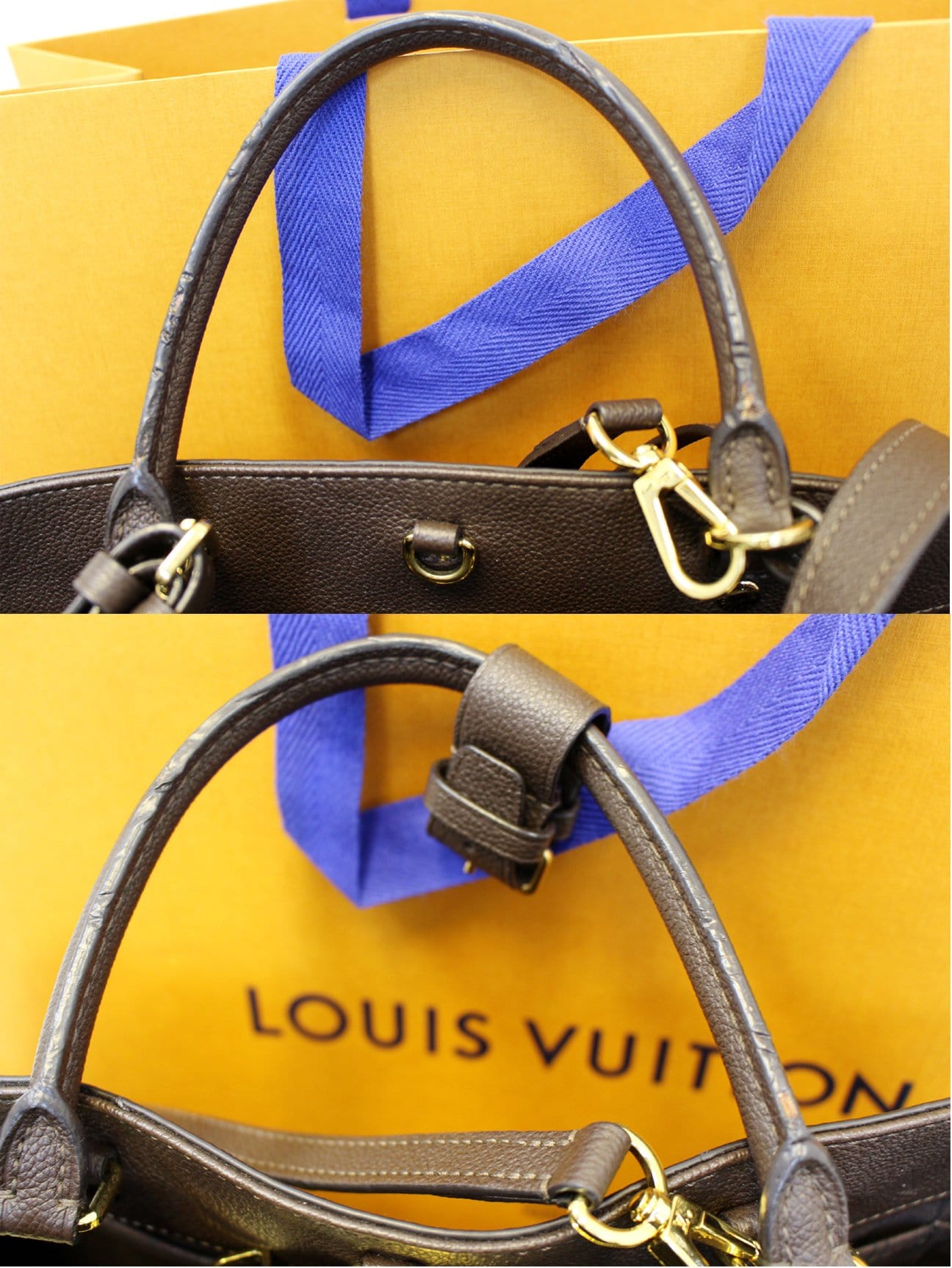 LOUIS VUITTON Terre Monogram Empreinte Montaigne GM Shoulder Bag