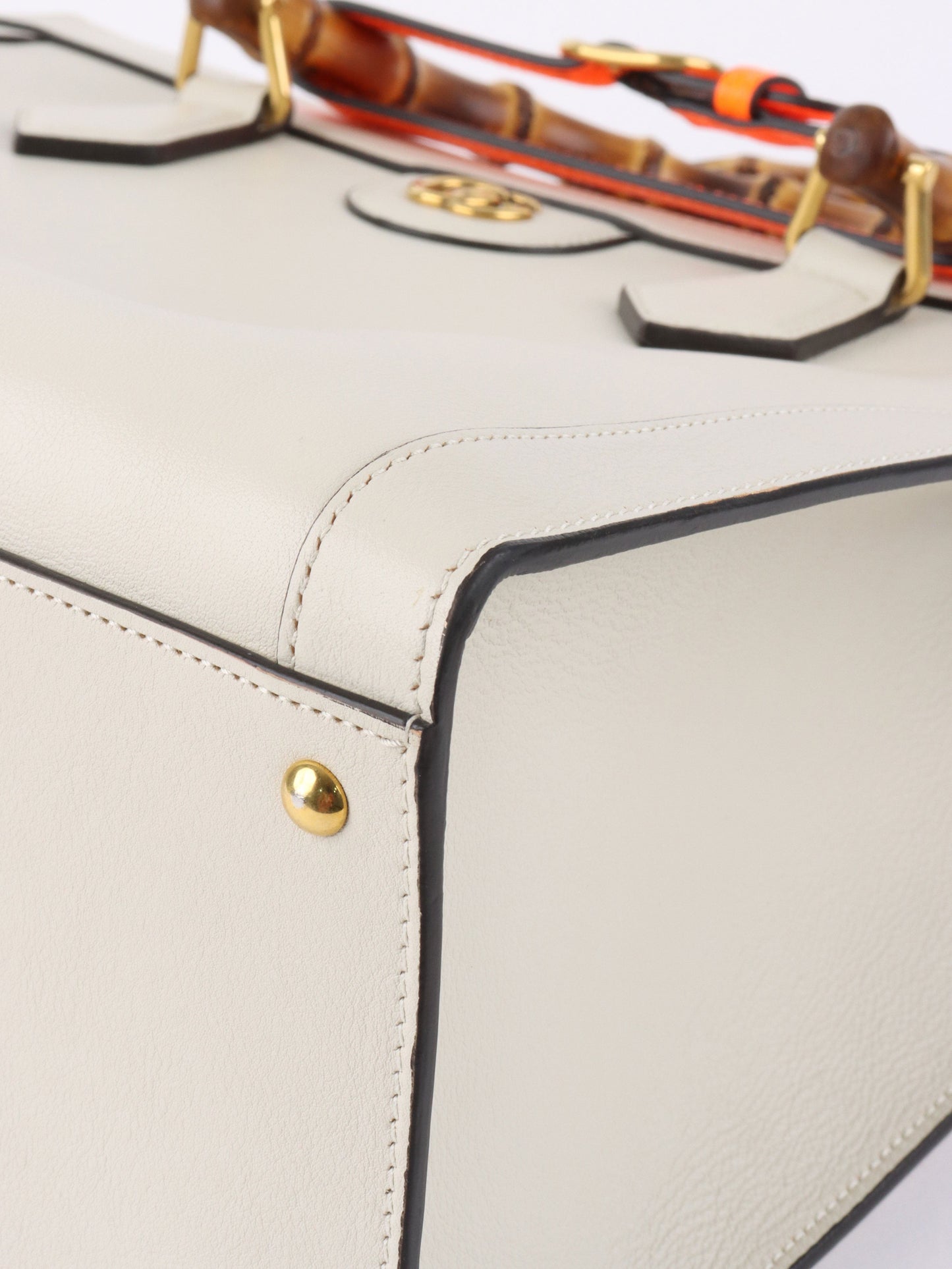 Gucci White Diana Large Tote Bag