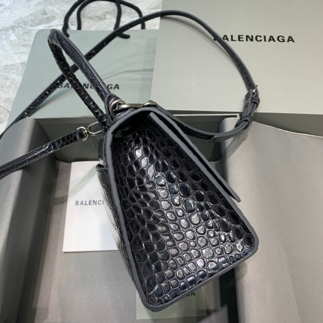 Top Quality Hourglass Small Handbag In Dark Grey, For Women,  Bags 9in/23cm 5935461LR6Y1309