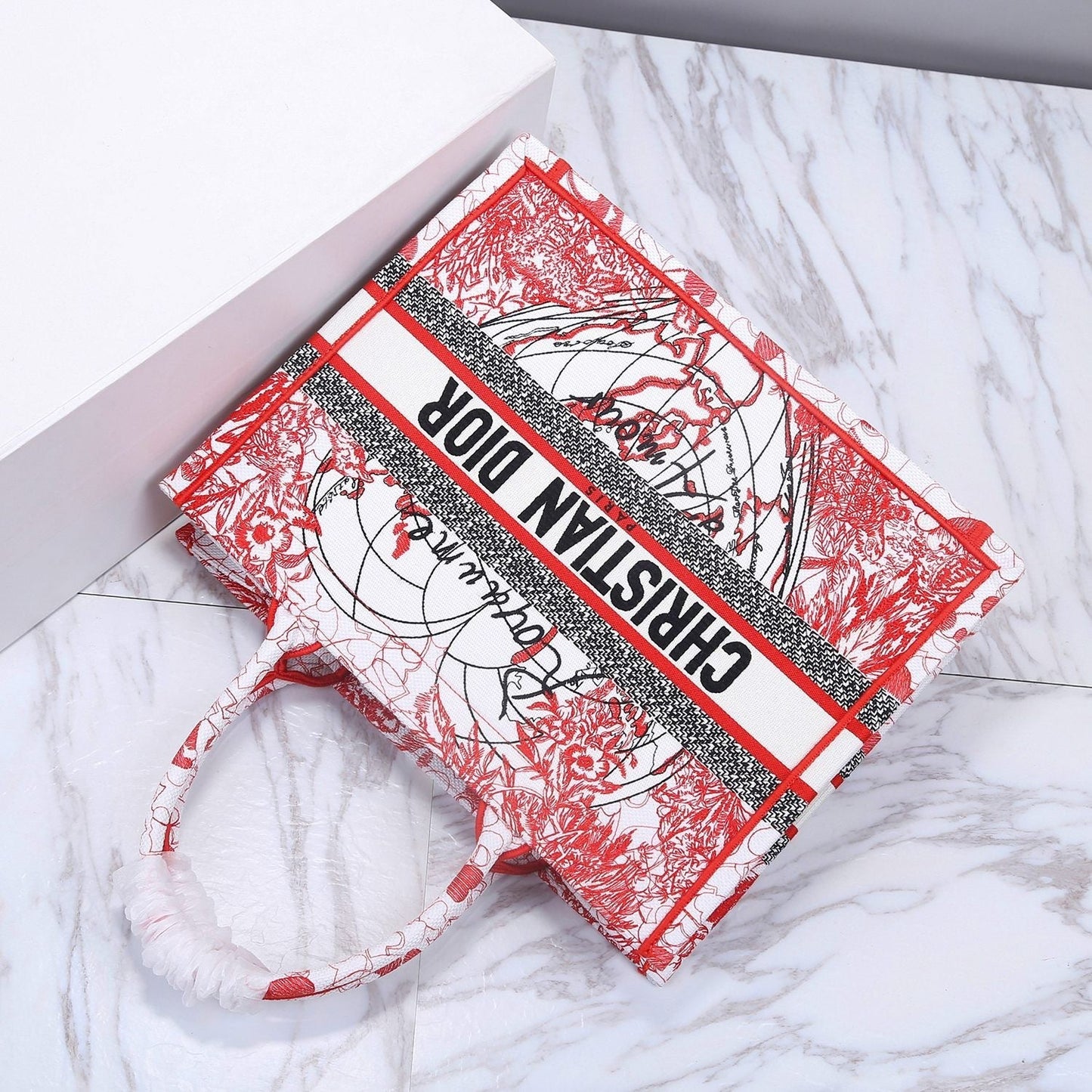 Top Quality MeTop Qualityum Book Tote Red Multicolor , For Women, Womens Handbags 14in/36cm CD