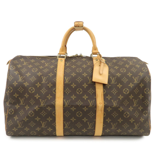 Louis Vuitton Monogram Keep All 50 Bag Boston Bag Brown M41426  d