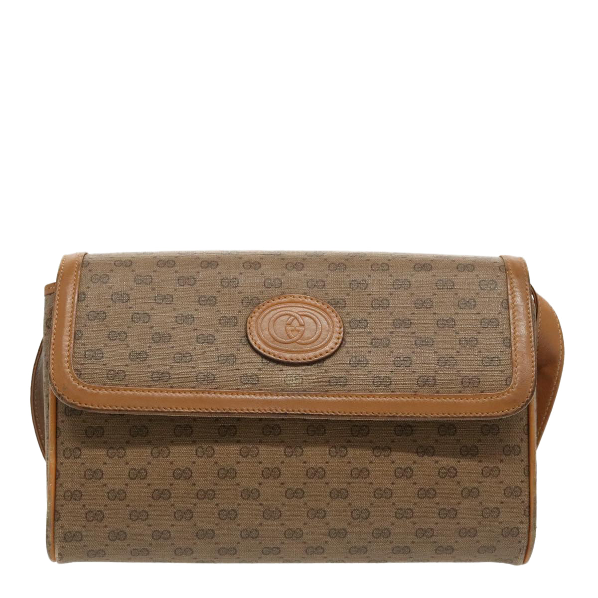 Gucci Micro Small Gg Canvas Brown Canvas Shoulder Bag