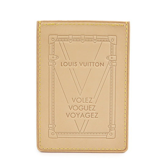 Louis Vuitton Porte-Carte Trunk Leather Card Case Beige M62363