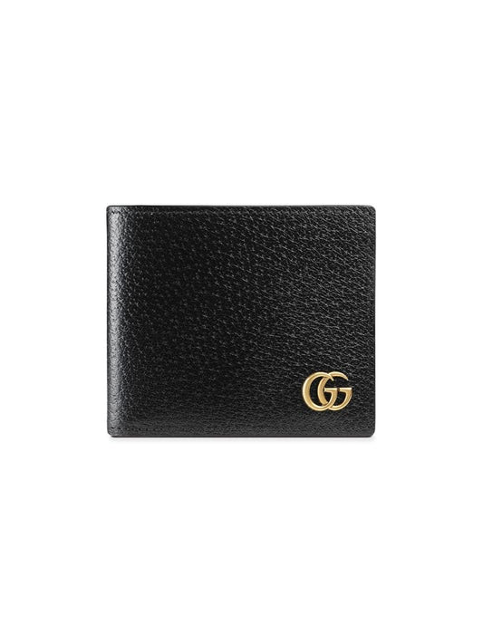 Gucci - GG Marmont leather bi-fold wallet - men - Leather/Brass - One Size - Black