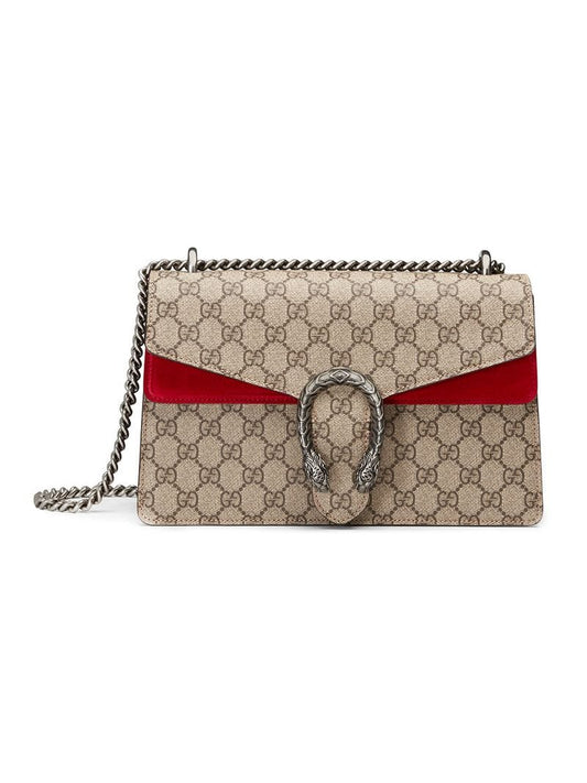 Gucci - Dionysus GG Supreme shoulder bag - women - Suede/Canvas/Suede - One Size - NEUTRALS
