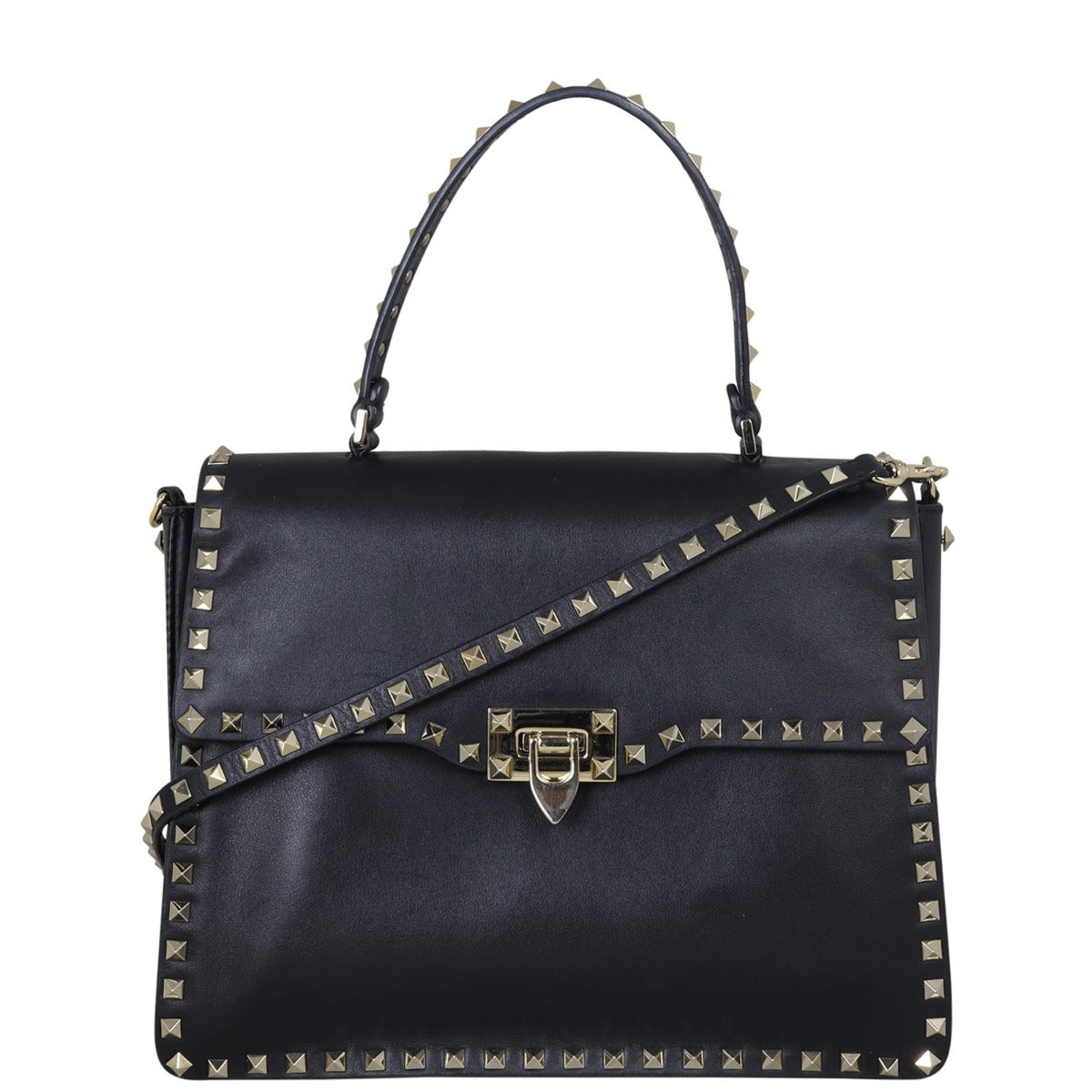 Valentino Vitello Rockstud Flap Bag