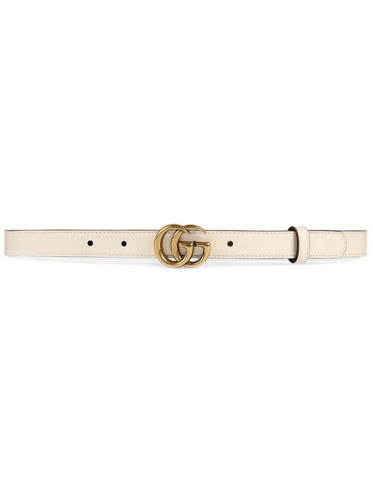 Gucci - Leather belt with Double G buckle - women - Leather/metal - 75, 85, 90, 80, 95, 70 - NEUTRALS