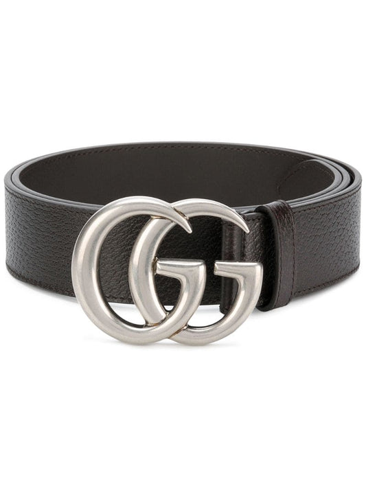 Gucci - Leather belt with double G buckle - women - Leather/Brass - 85, 90, 105, 80, 95, 110, 100 - Brown