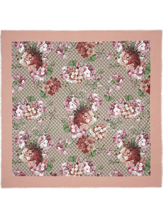 Gucci - Modal silk Blooms print shawl - women - Modal/Silk - One Size - PINK