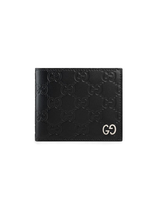 Gucci - GG Supreme folding wallet - men - metal/Leather - One Size - Black
