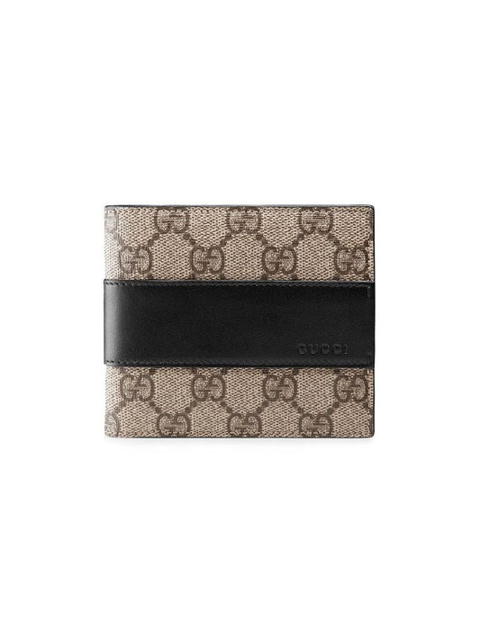 Gucci - GG Supreme wallet - men - Leather/Canvas - One Size - NEUTRALS