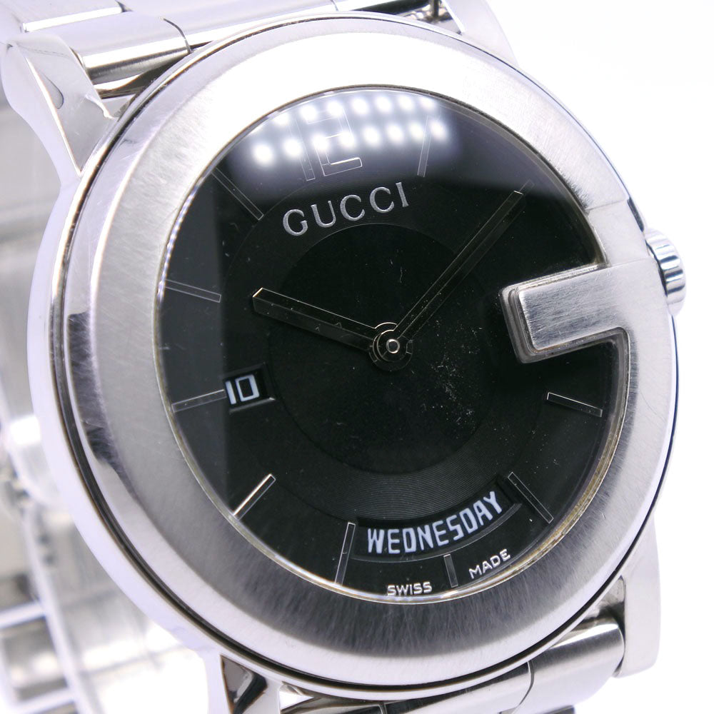 GUCCI Watches Quartz 101M Stainless Steel black Day date G Chrono Collection black dial unisex(Unisex)