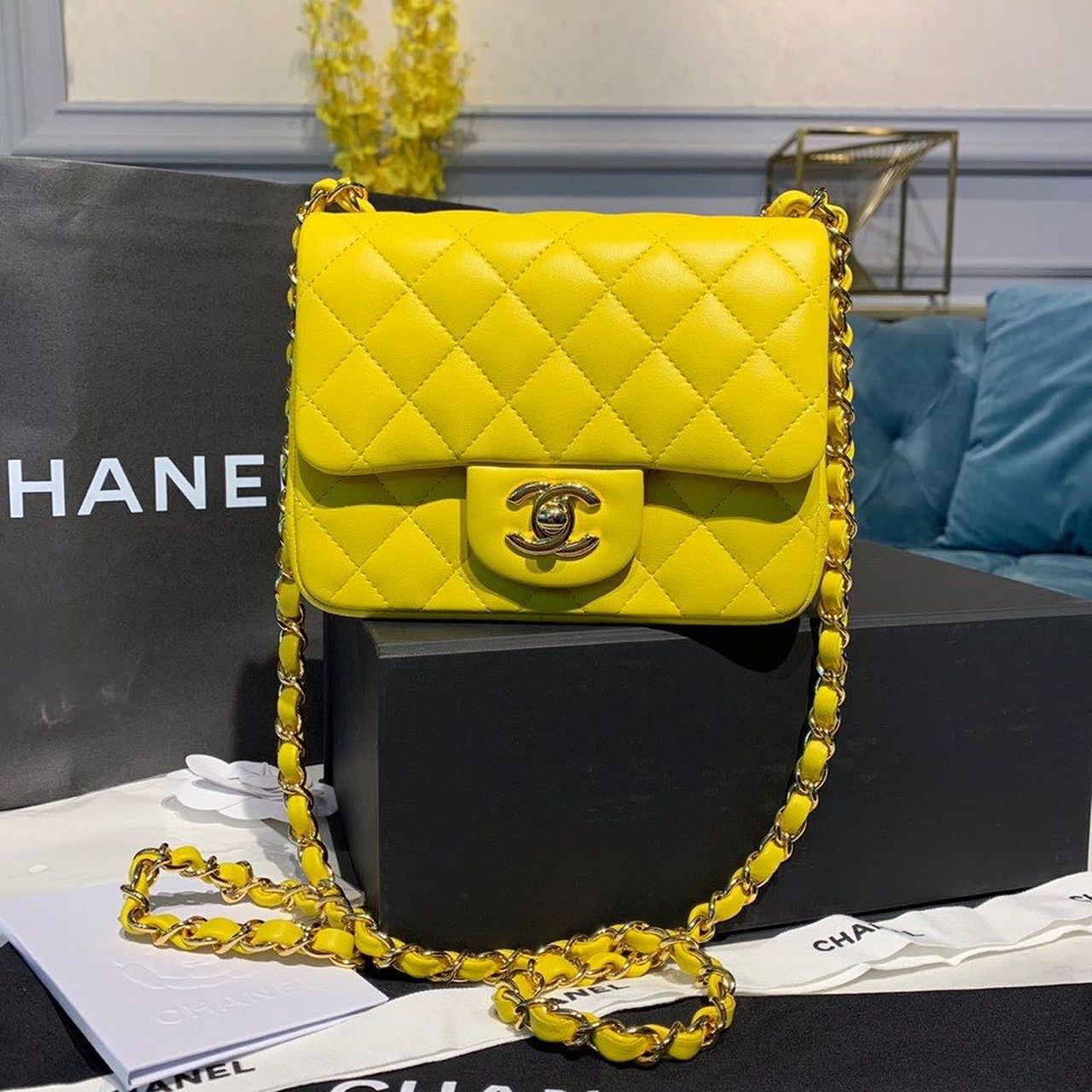 CHLMini Top Qualityap Bag Yellow For Women Bags, Shoulder And Crossbody Bags 6.7in/17cm A35200
