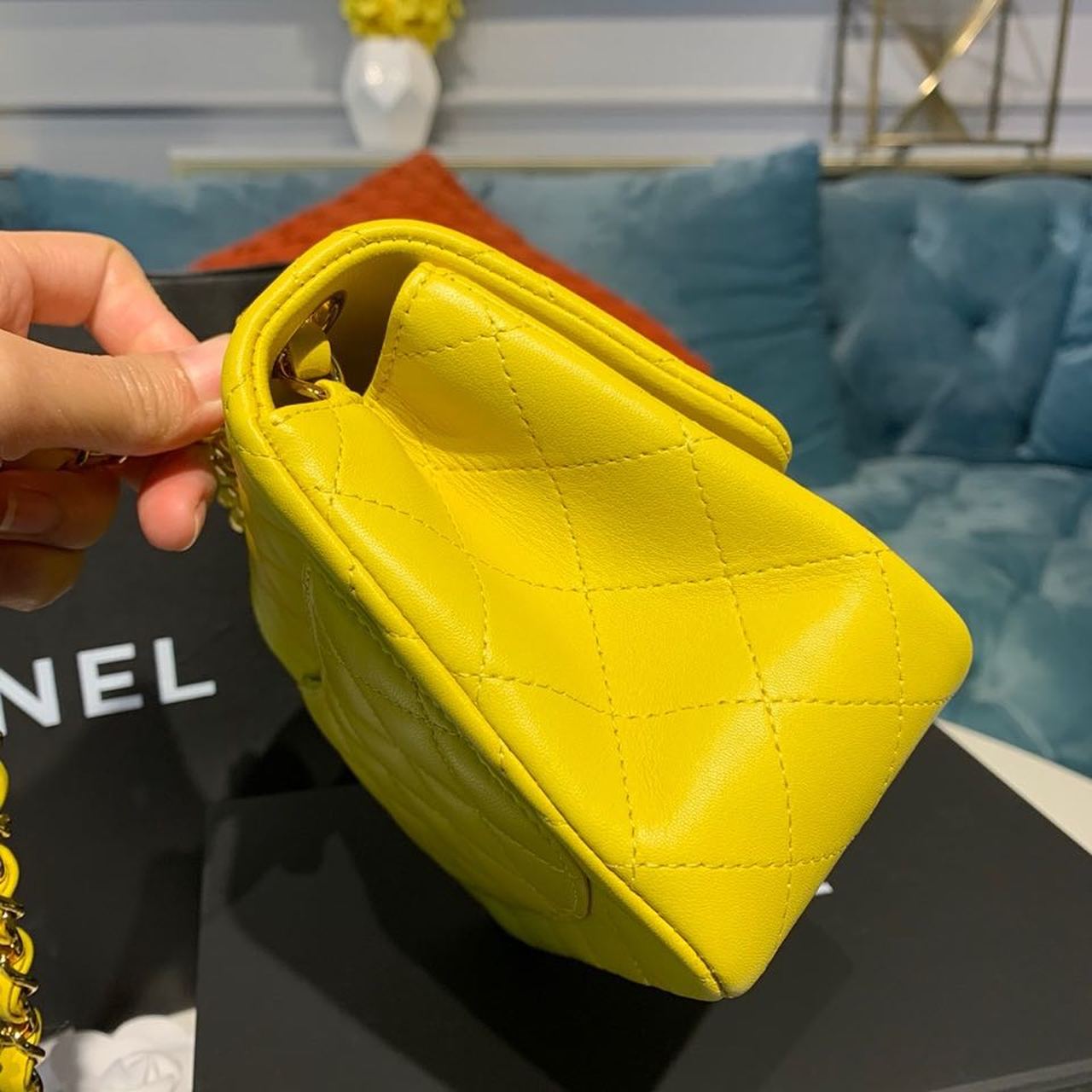 CHLMini Top Qualityap Bag Yellow For Women Bags, Shoulder And Crossbody Bags 6.7in/17cm A35200