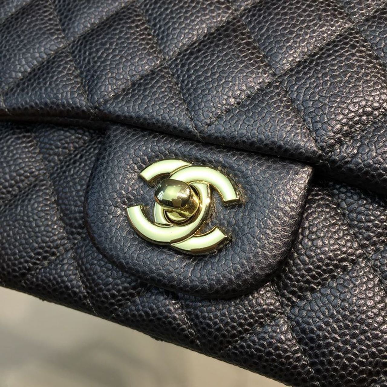 CHLMini Flap Bag Caviar Black For Women, Women’s Bags, Shoulder And Crossbody Bags 6.7in/17cm A35200